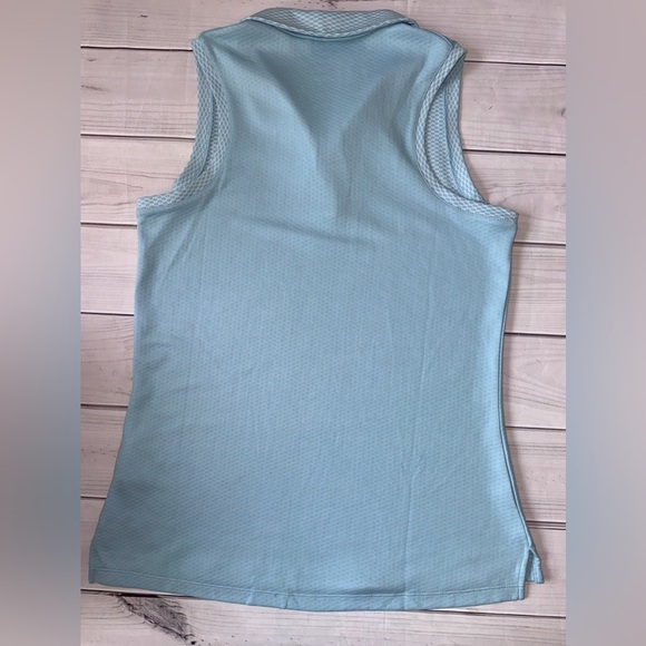 Nike Golf Dri-FIT Sleeveless Polo Top | Light Blue | Size L Preppy Pickleball - Picture 2 of 5